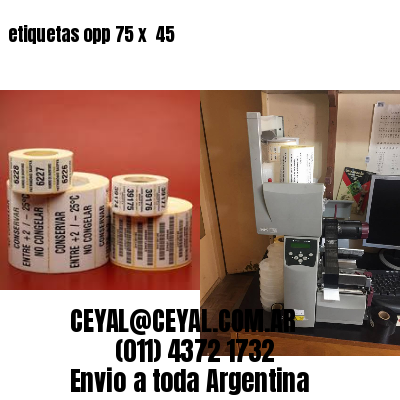 etiquetas opp 75 x  45
