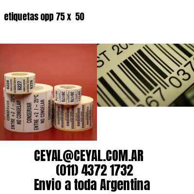 etiquetas opp 75 x  50