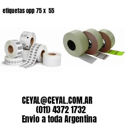 etiquetas opp 75 x  55