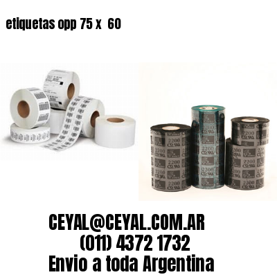 etiquetas opp 75 x  60