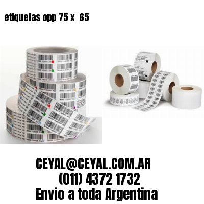 etiquetas opp 75 x  65