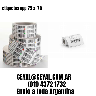 etiquetas opp 75 x  70
