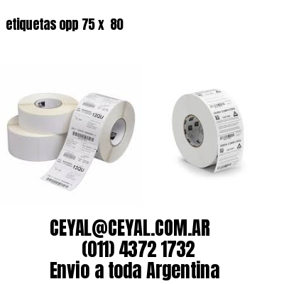 etiquetas opp 75 x  80