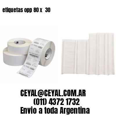 etiquetas opp 80 x  30