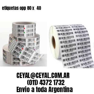 etiquetas opp 80 x  40