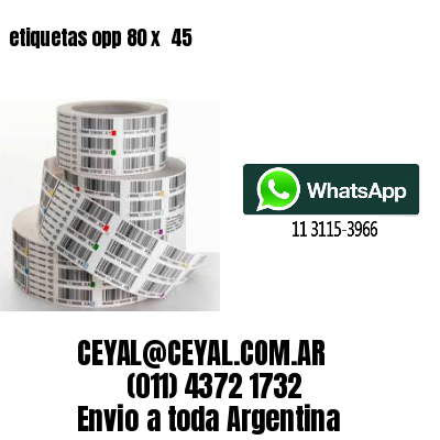 etiquetas opp 80 x  45