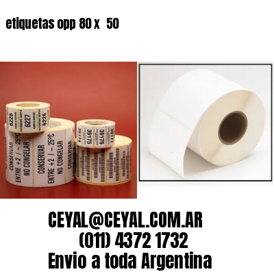 etiquetas opp 80 x  50