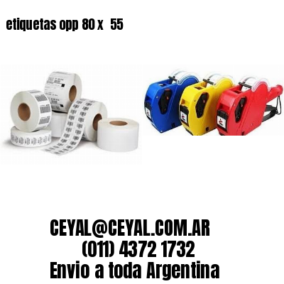 etiquetas opp 80 x  55
