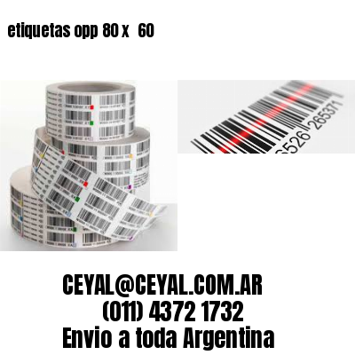 etiquetas opp 80 x  60