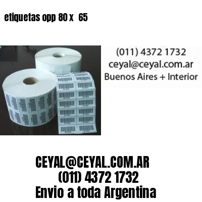 etiquetas opp 80 x  65
