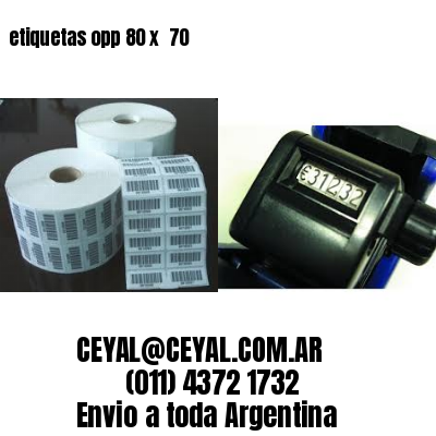 etiquetas opp 80 x  70