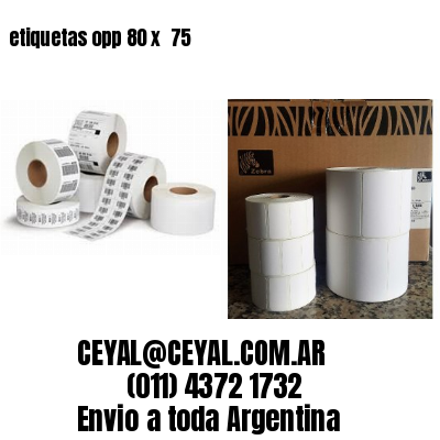 etiquetas opp 80 x  75
