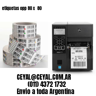 etiquetas opp 80 x  80