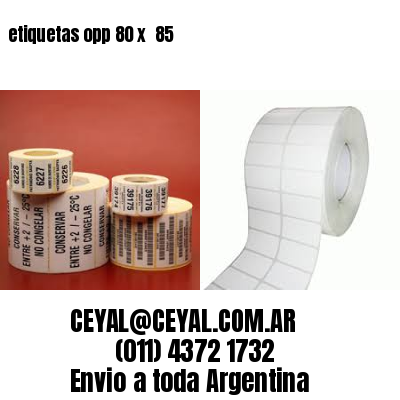 etiquetas opp 80 x  85