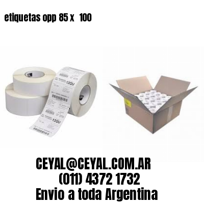 etiquetas opp 85 x  100