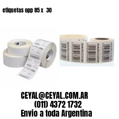 etiquetas opp 85 x  30