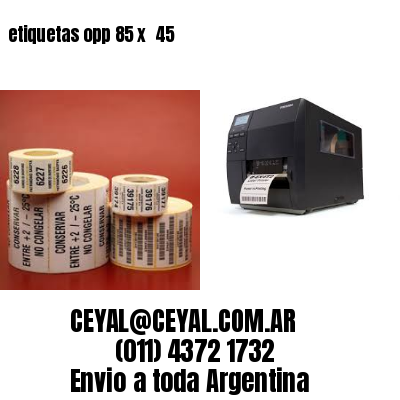 etiquetas opp 85 x  45