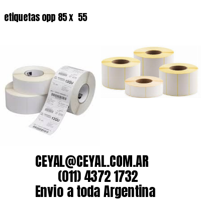 etiquetas opp 85 x  55