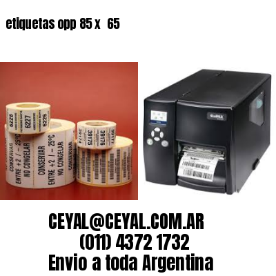 etiquetas opp 85 x  65