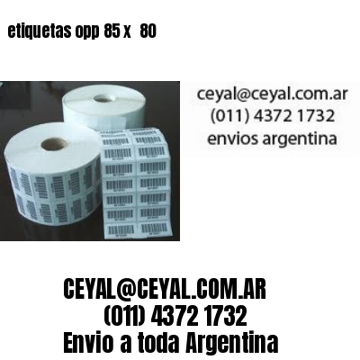 etiquetas opp 85 x  80