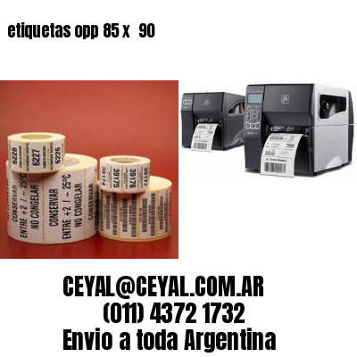 etiquetas opp 85 x  90