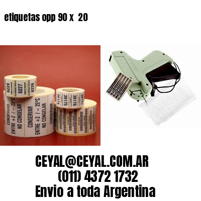etiquetas opp 90 x  20