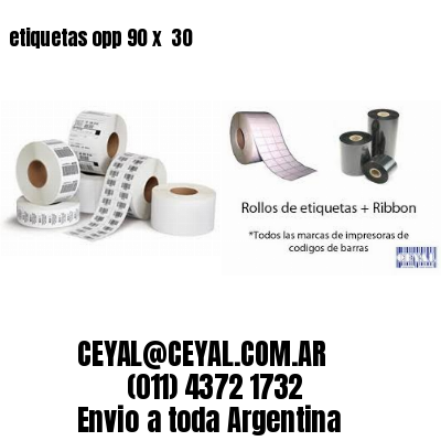etiquetas opp 90 x  30
