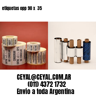 etiquetas opp 90 x  35