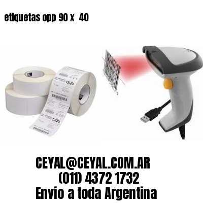 etiquetas opp 90 x  40