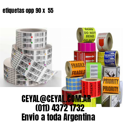 etiquetas opp 90 x  55