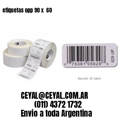 etiquetas opp 90 x  60