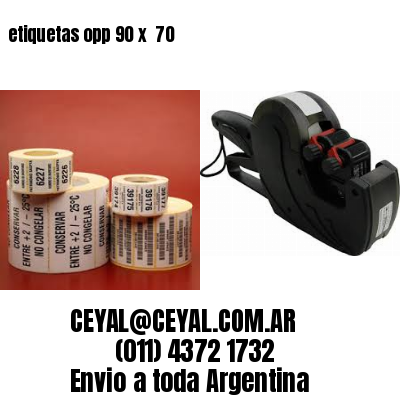 etiquetas opp 90 x  70