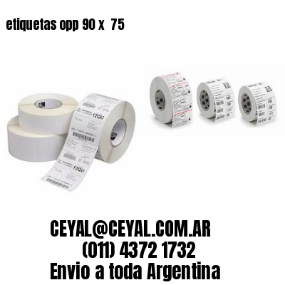 etiquetas opp 90 x  75