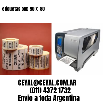 etiquetas opp 90 x  80