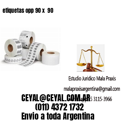 etiquetas opp 90 x  90