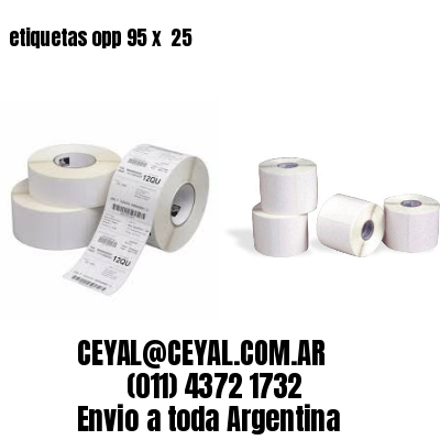 etiquetas opp 95 x  25