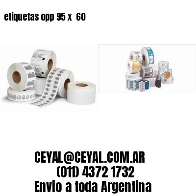 etiquetas opp 95 x  60