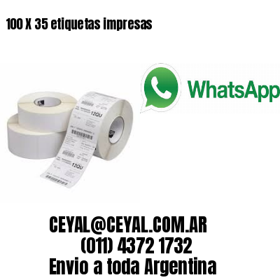 100 X 35 etiquetas impresas