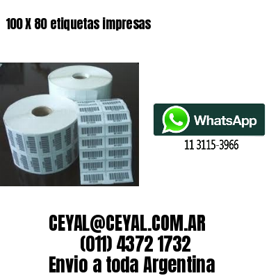 100 X 80 etiquetas impresas