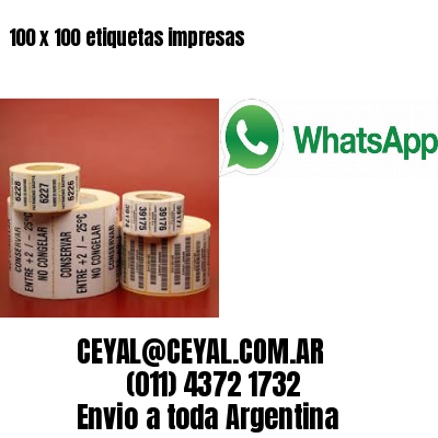 100 x 100 etiquetas impresas