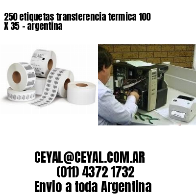 250 etiquetas transferencia termica 100 X 35	– argentina