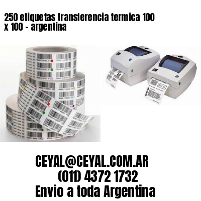 250 etiquetas transferencia termica 100 x 100	– argentina