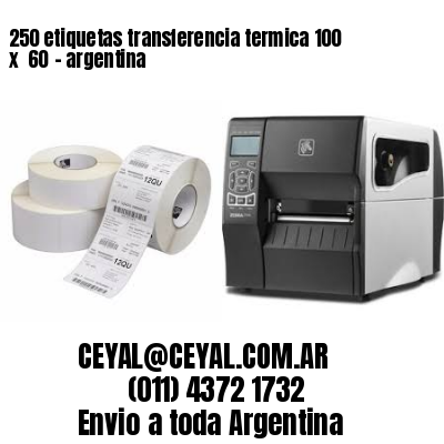 250 etiquetas transferencia termica 100 x  60	– argentina