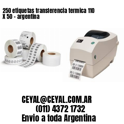 250 etiquetas transferencia termica 110 X 50	– argentina