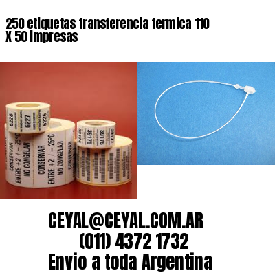 250 etiquetas transferencia termica 110 X 50 impresas