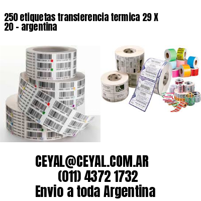 250 etiquetas transferencia termica 29 X 20	– argentina