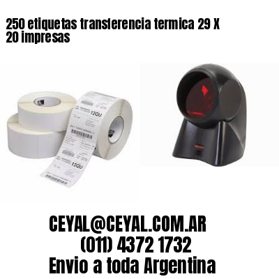 250 etiquetas transferencia termica 29 X 20 impresas