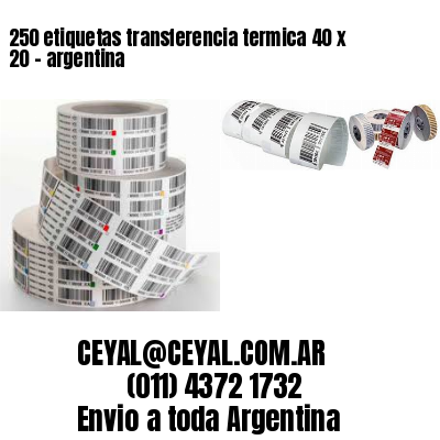 250 etiquetas transferencia termica 40 x 20	– argentina