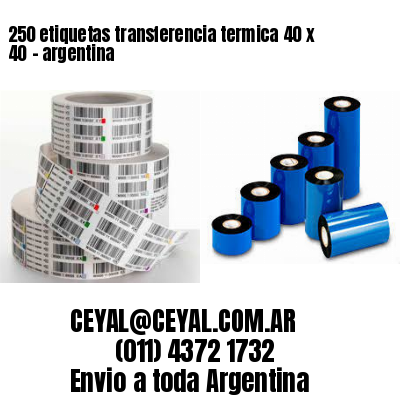 250 etiquetas transferencia termica 40 x 40	– argentina