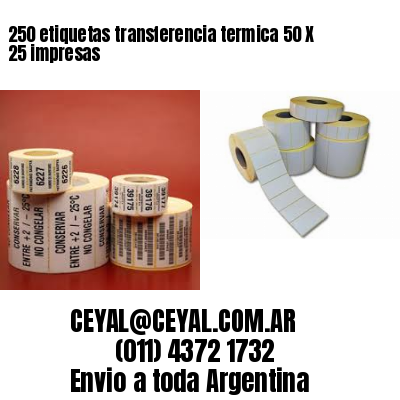 250 etiquetas transferencia termica 50 X 25 impresas